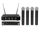 Omnitronic UHF-E4 Quad-Handheld-Funkmikrofonsystem UHF-Karaoke-DJ